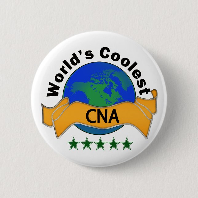 World's Coolest CNA 2 Inch Round Button (Front)