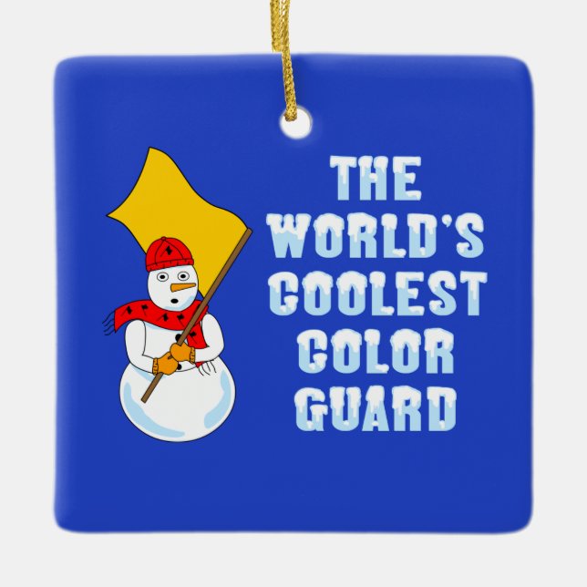 World's Coolest Colour Guard Ceramic Ornament (Front)