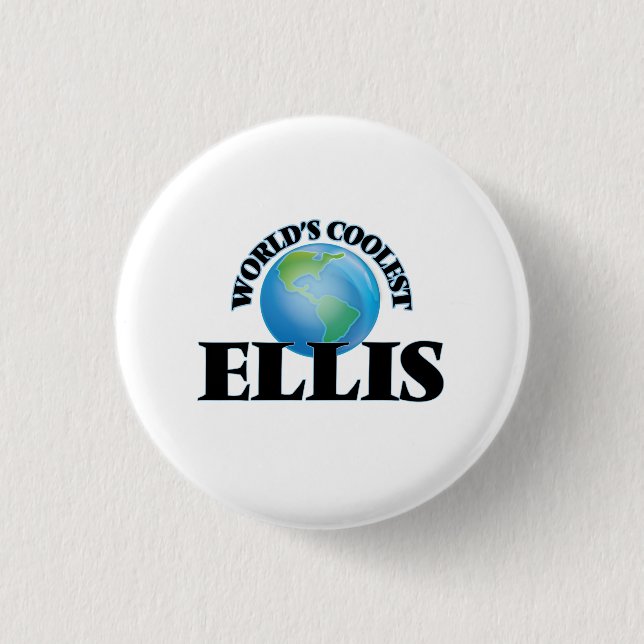 World's Coolest Ellis 1 Inch Round Button (Front)