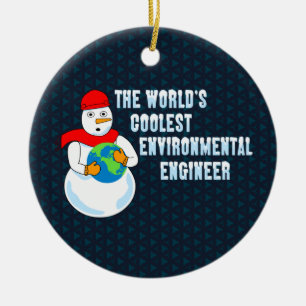 World's Coolest Environmental Engineer Ceramic Ornament