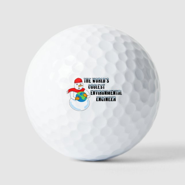 World's Coolest Environmental Engineer Golf Balls (Front)
