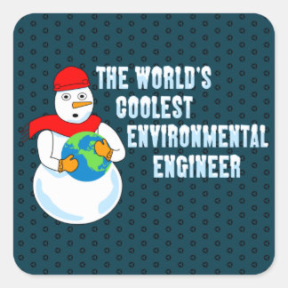 World's Coolest Environmental Engineer Square Sticker