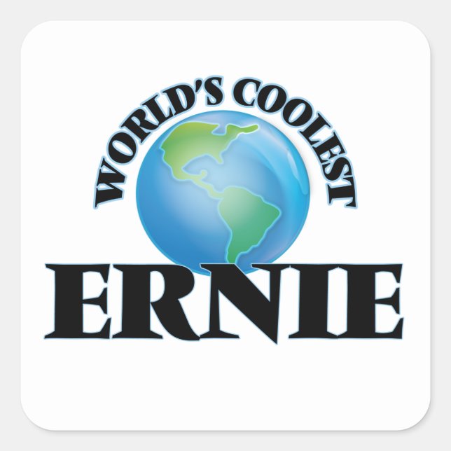 World's Coolest Ernie Square Sticker (Front)
