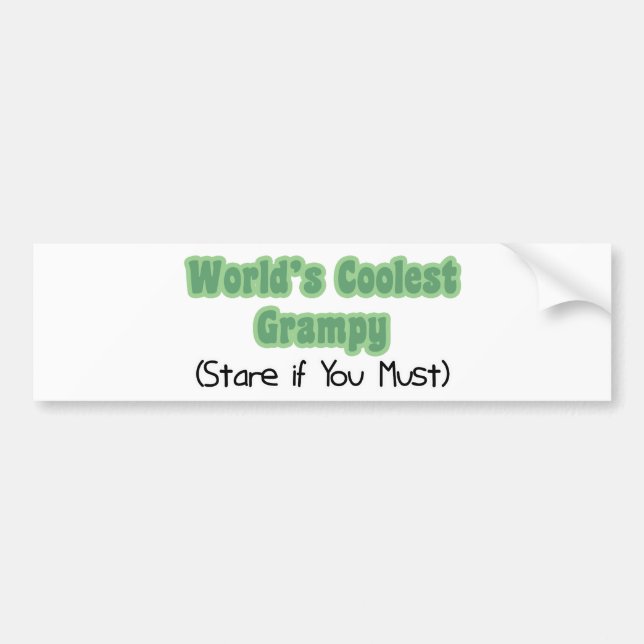World's Coolest Grampy Bumper Sticker (Front)
