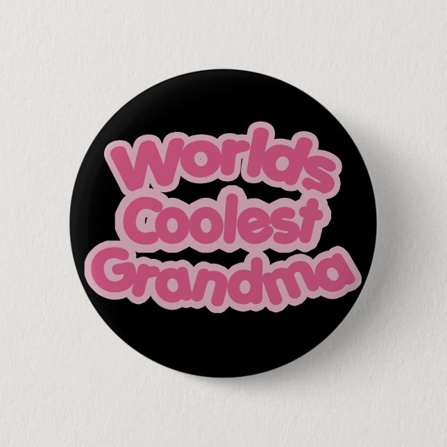 Worlds Coolest Grandma 2 Inch Round Button (Front)