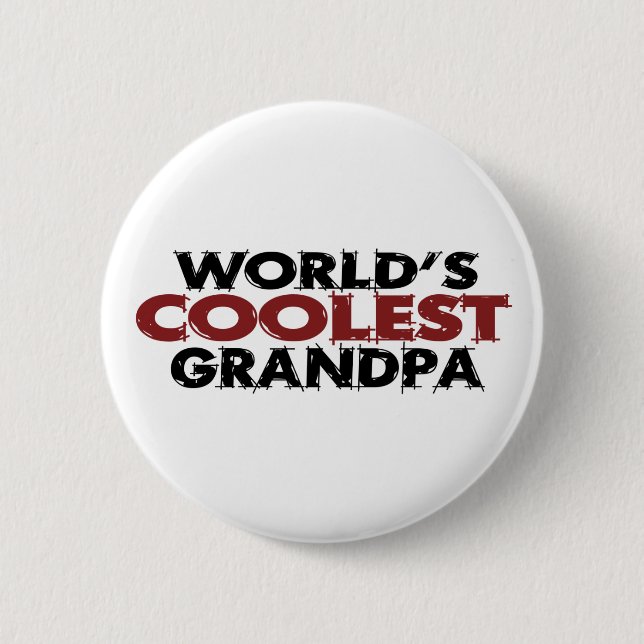 Worlds Coolest Grandpa 2 Inch Round Button (Front)