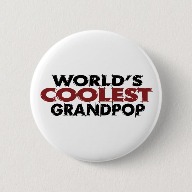 Worlds Coolest Grandpop 2 Inch Round Button (Front)