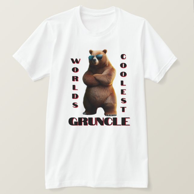 Worlds Coolest Gruncle Bear  T-Shirt (Design Front)