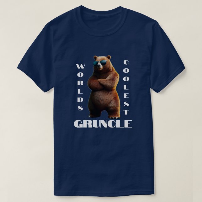 Worlds Coolest Gruncle Bear  T-Shirt (Design Front)