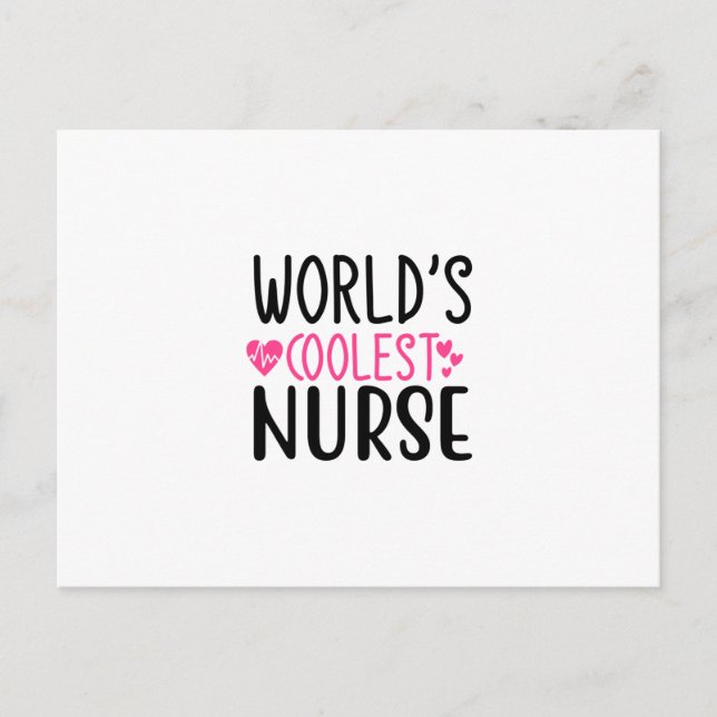 World's Coolest Nurse Postcard (Front)