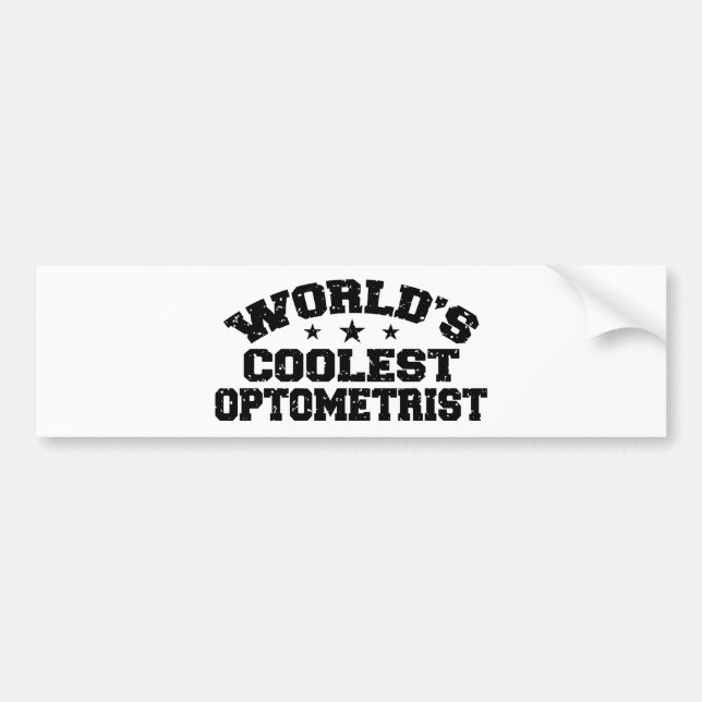 World's Coolest Optometrist Bumper Sticker (Front)