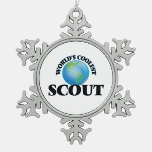 World's coolest Scout Snowflake Pewter Christmas Ornament