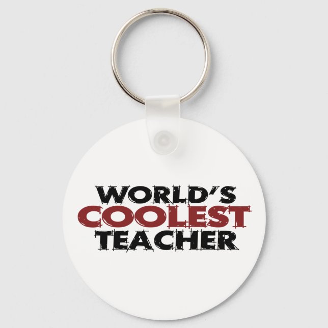 Worlds Coolest Teacher Keychain (Front)