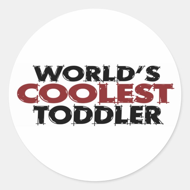 Worlds Coolest Toddler Classic Round Sticker (Front)