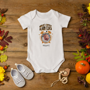 World's Cutest Alarm Clock Photo Baby Bodysuit