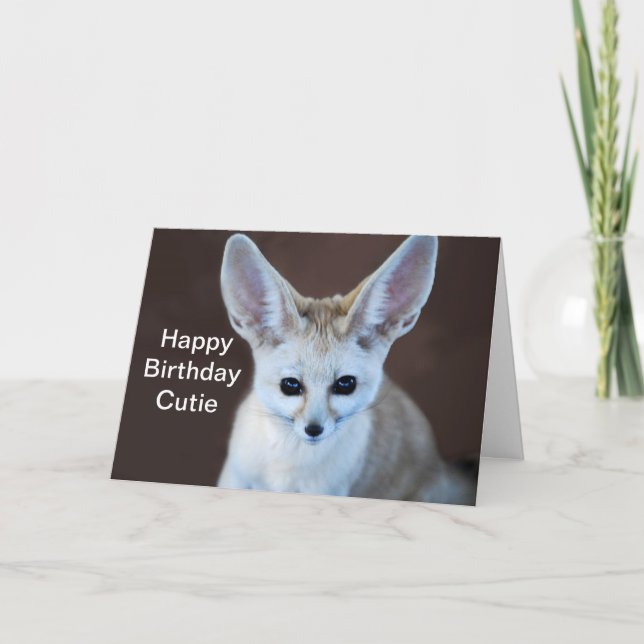 Worlds Cutest Fennec Fox Card (Front)
