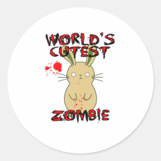 World's Cutest Zombie Classic Round Sticker