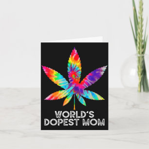World's dopest mom soul tie dye mother's day  card
