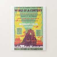 Worlds Fair Chicago Vintage Travel Poster Artwork