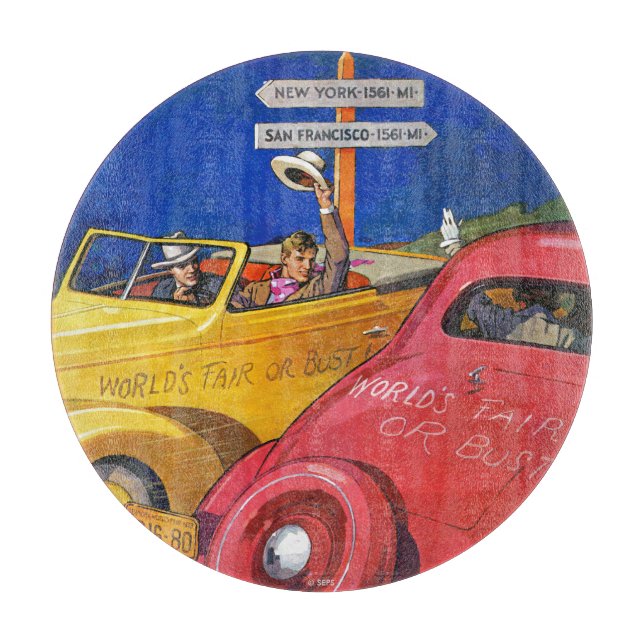 World's Fair or Bust Cutting Board (Front)
