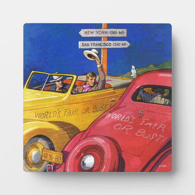 World's Fair or Bust Plaque (Front)