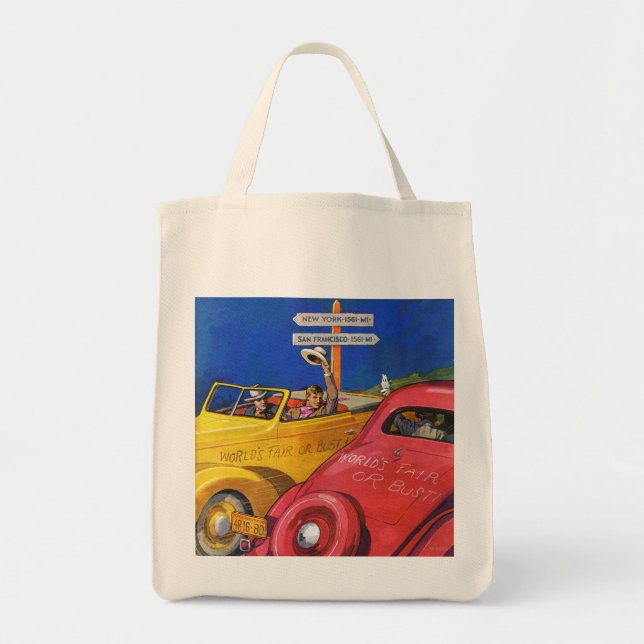 World's Fair or Bust Tote Bag (Front)