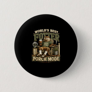 Worlds fotter porch mode funny otter dad pun 2 inch round button