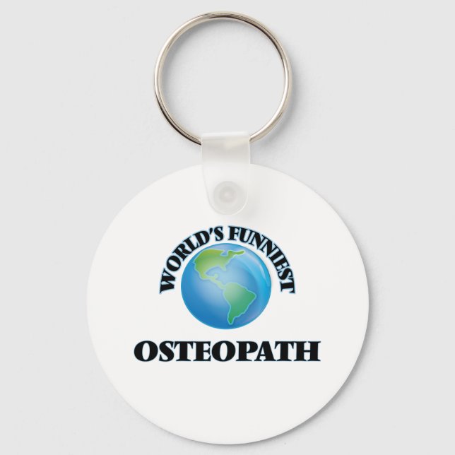 World's Funniest Osteopath Keychain (Front)