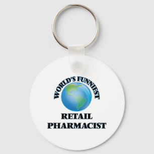 World's Funniest Retail Pharmacist Keychain