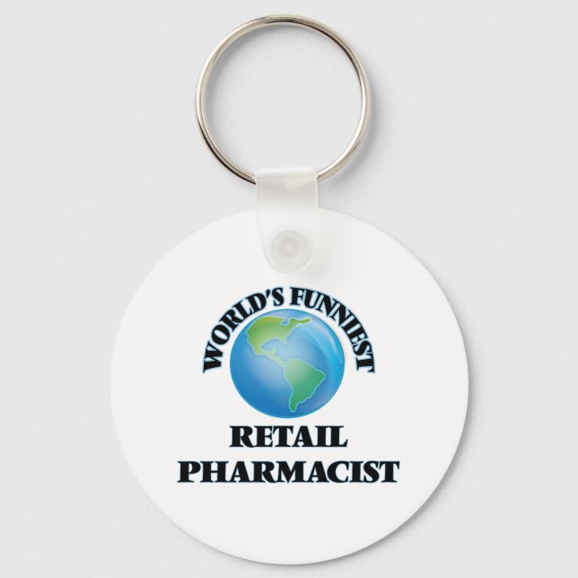 World's Funniest Retail Pharmacist Keychain (Front)