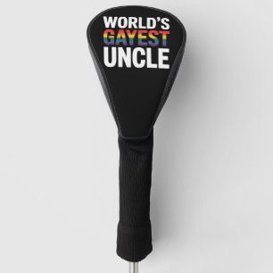World's Gayest Uncle LGBTQ Gay Pride Ally Rainbow Golf Head Cover
