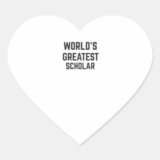 WORLD'S GREATES SCHOLAR HEART STICKER