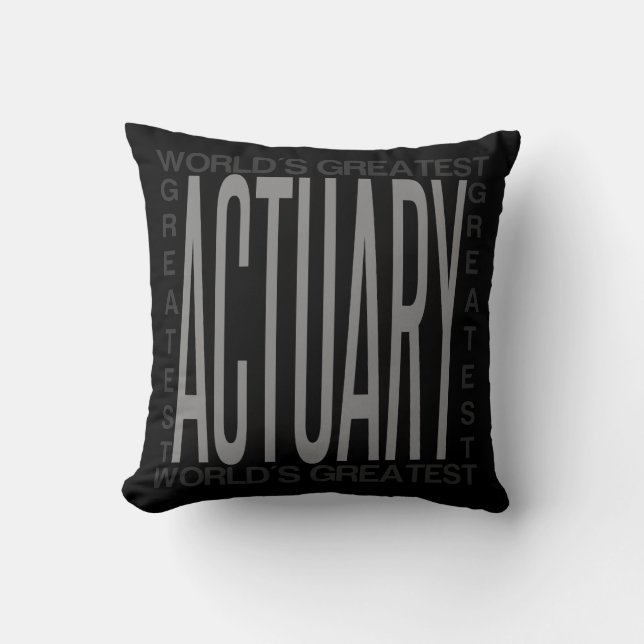 Worlds Greatest Actuary Throw Pillow (Front)