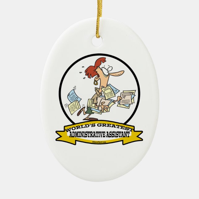 WORLDS GREATEST ADMINISTRATIVE ASSISTANT WOMEN CERAMIC ORNAMENT (Front)