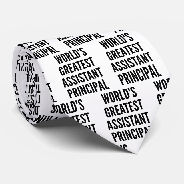 Worlds Greatest Assistant Principal Tie (Rolled)