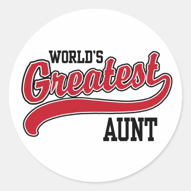 World's Greatest Aunt Classic Round Sticker (Front)