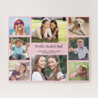 World's Greatest Aunt Multi Photo Personalized