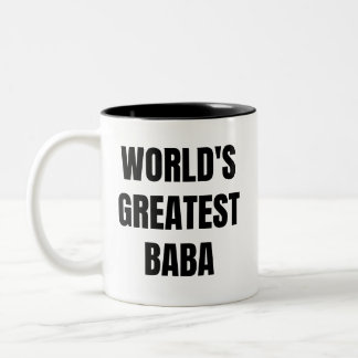 World's Greatest Baba Gift for Baba Father Two-Tone Coffee Mug