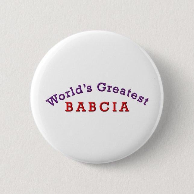 World's Greatest Babcia 2 Inch Round Button (Front)