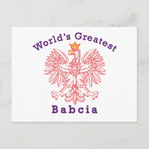 World's Greatest Babcia Eagle Postcard