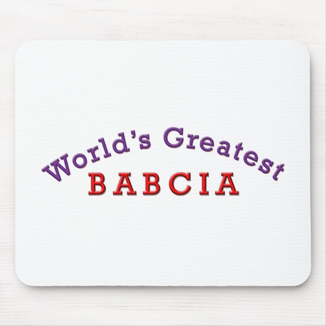 World's Greatest Babcia Mouse Pad (Front)