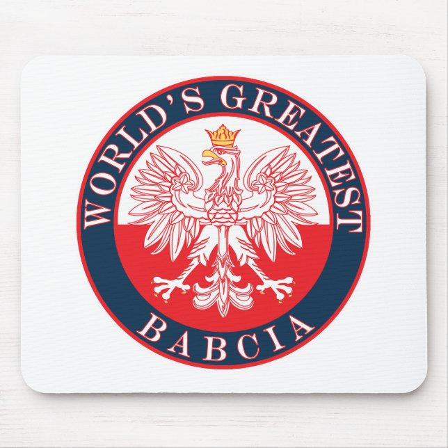 World's Greatest Babcia Mouse Pad (Front)