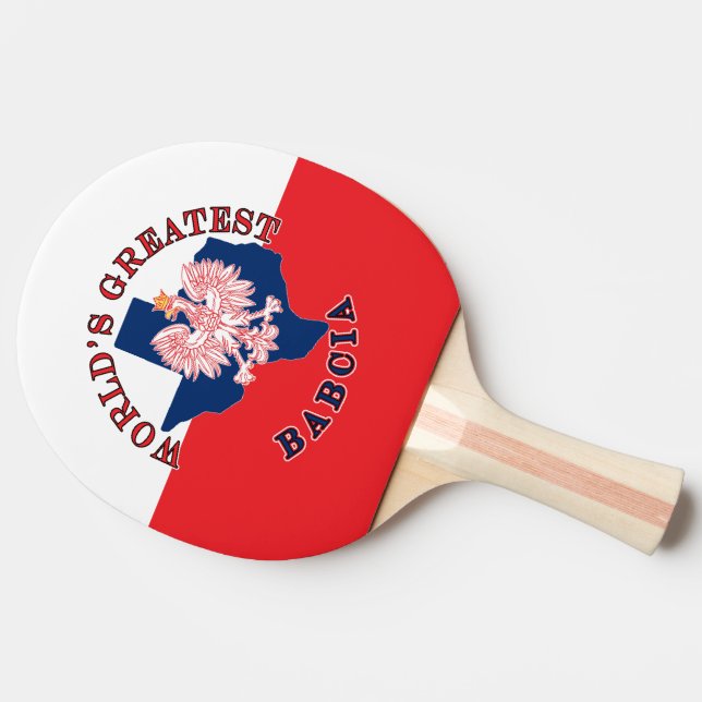 World's Greatest Babcia Ping Pong Paddle (Side)