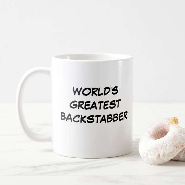"World's Greatest Backstabber" Mug (With Donut)