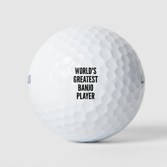Worlds Greatest Banjo Player Golf Balls (Front)