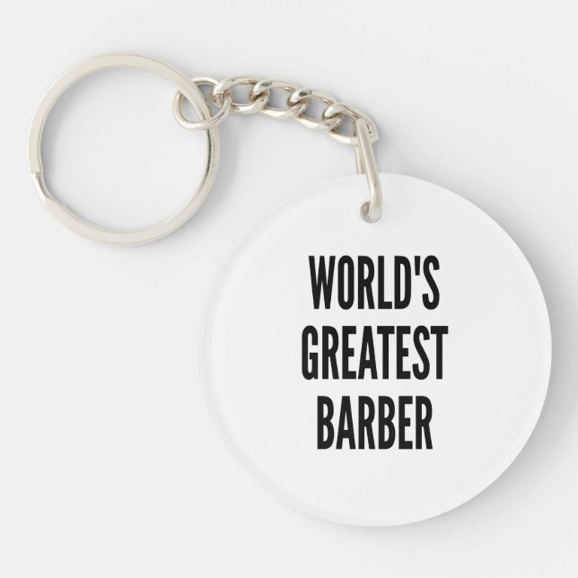 Worlds Greatest Barber Keychain (Front)