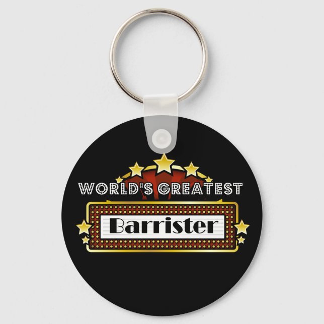 World's Greatest Barrister Keychain (Front)
