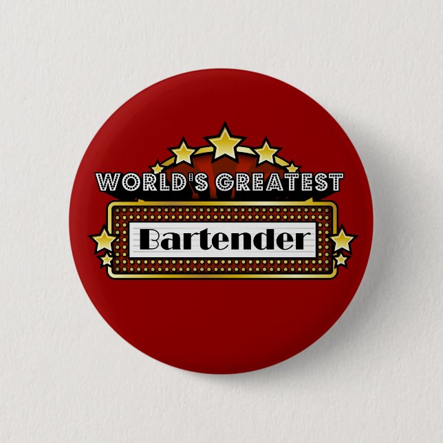 World's Greatest Bartender 2 Inch Round Button (Front)
