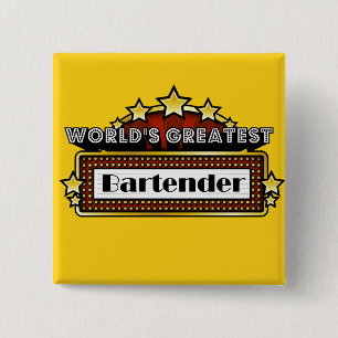 World's Greatest Bartender 2 Inch Square Button