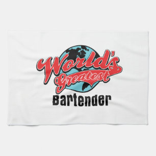 Worlds Greatest Bartender Kitchen Towel